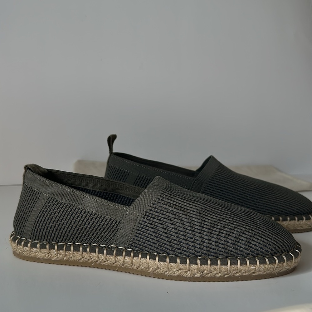 Zara Men's Gray Knit Espadrille Slip-On Loafers